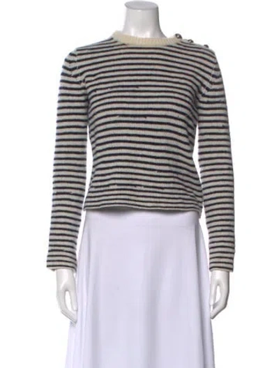 Pre-owned Zadig & Voltaire Cashmere Striped Sweater In Neutral