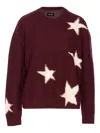 Zadig & Voltaire Womens Burgundy Markuz Star-pattern Cashmere Jumper In Red