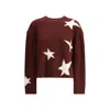 Zadig & Voltaire Womens Burgundy Markuz Star-pattern Cashmere Jumper In Burgundy