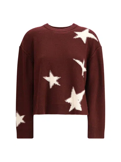 Zadig & Voltaire Cashmere Sweater With Stars In Brown