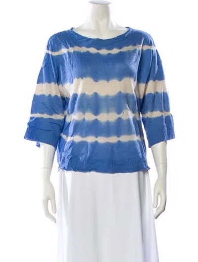 Pre-owned Zadig & Voltaire Cashmere Tie-dye Print Blouse In Neutral