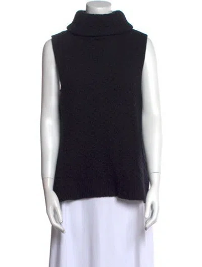 Pre-owned Zadig & Voltaire Cashmere Turtleneck Sweater In Black