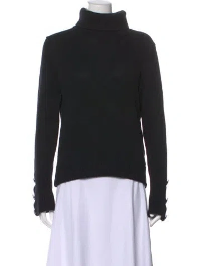 Pre-owned Zadig & Voltaire Cashmere Turtleneck Sweater In Black