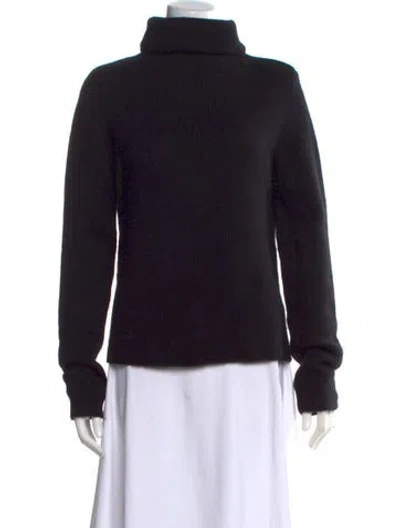 Pre-owned Zadig & Voltaire Cashmere Turtleneck Sweater In Black