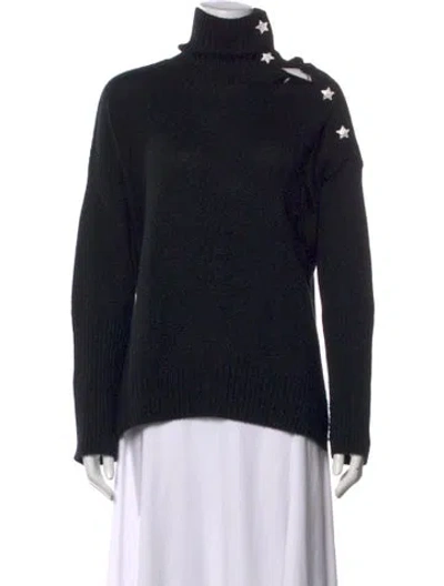 Pre-owned Zadig & Voltaire Cashmere Turtleneck Sweater In Black