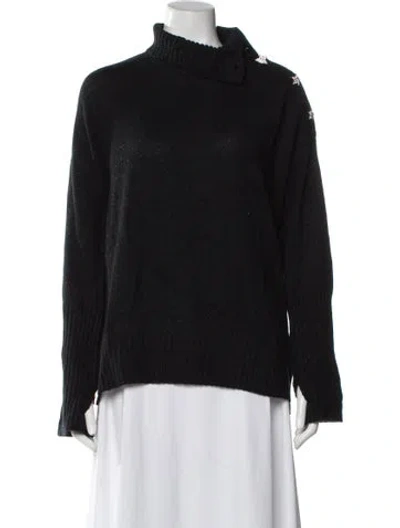 Pre-owned Zadig & Voltaire Cashmere Turtleneck Sweater In Blue