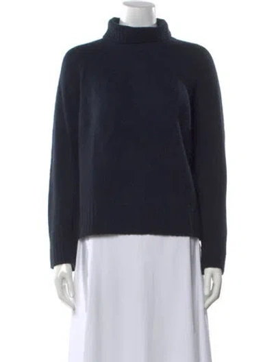Pre-owned Zadig & Voltaire Cashmere Turtleneck Sweater In Blue