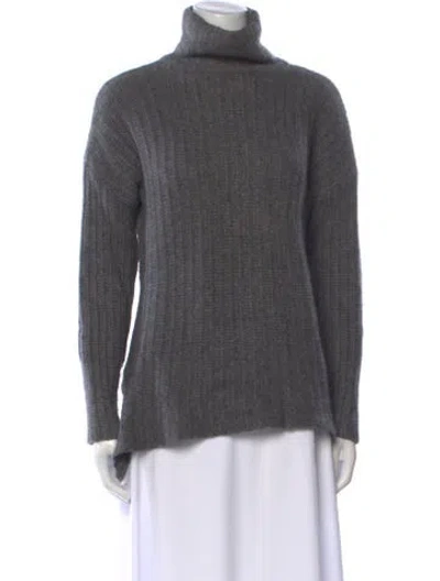Pre-owned Zadig & Voltaire Cashmere Turtleneck Sweater In Gray