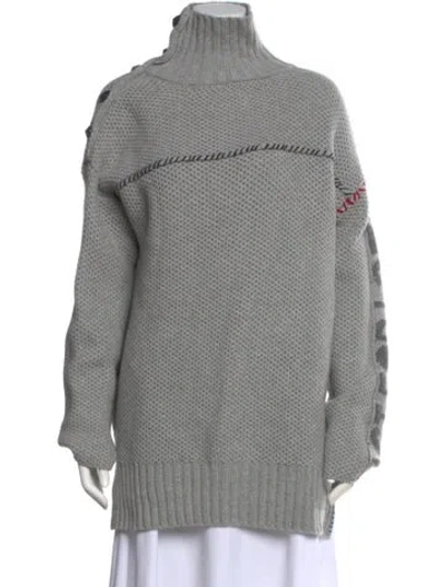 Pre-owned Zadig & Voltaire Cashmere Turtleneck Sweater In Gray