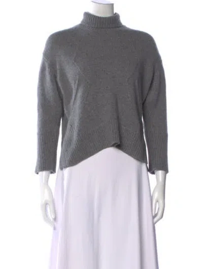 Pre-owned Zadig & Voltaire Cashmere Turtleneck Sweater In Gray