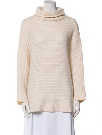 Pre-owned Zadig & Voltaire Cashmere Turtleneck Sweater In Neutral