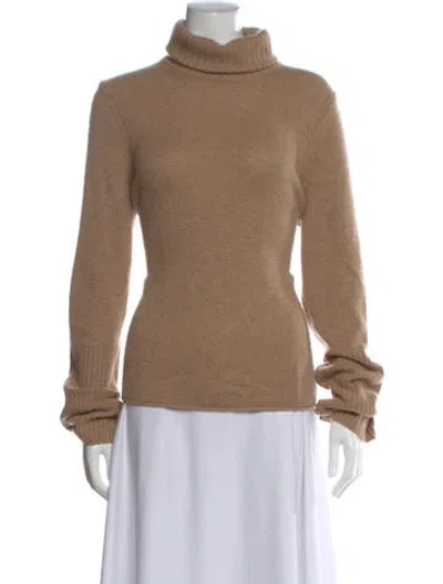 Pre-owned Zadig & Voltaire Cashmere Turtleneck Sweater In Neutral