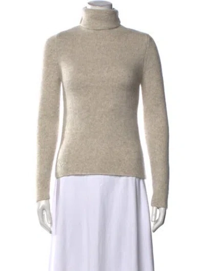 Pre-owned Zadig & Voltaire Cashmere Turtleneck Sweater In Neutral