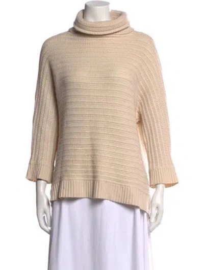 Pre-owned Zadig & Voltaire Cashmere Turtleneck Sweater In Neutrals