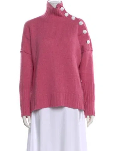 Pre-owned Zadig & Voltaire Cashmere Turtleneck Sweater In Pink
