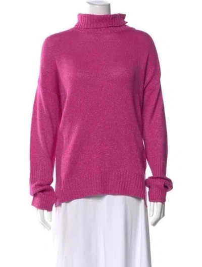 Pre-owned Zadig & Voltaire Cashmere Turtleneck Sweater In Pink