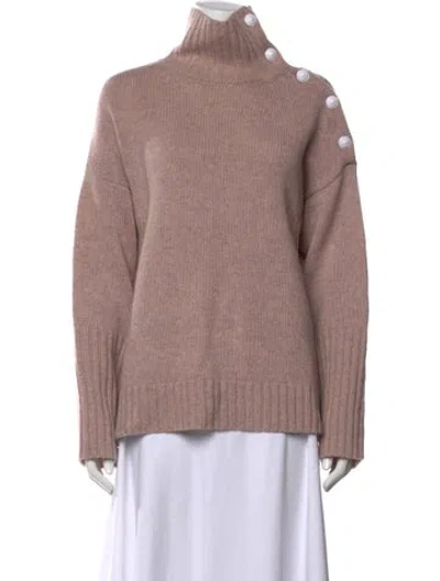 Pre-owned Zadig & Voltaire Cashmere Turtleneck Sweater In Pink