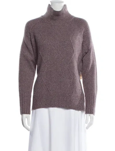 Pre-owned Zadig & Voltaire Cashmere Turtleneck Sweater In Purple