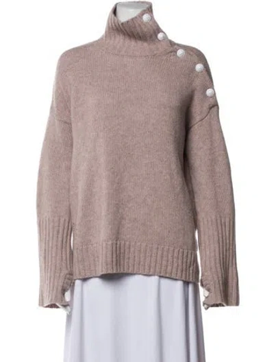 Pre-owned Zadig & Voltaire Cashmere Turtleneck Sweater In Purple