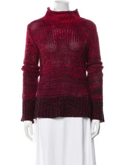 Pre-owned Zadig & Voltaire Cashmere Turtleneck Sweater In Red