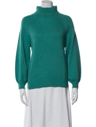 Pre-owned Zadig & Voltaire Cashmere Turtleneck Sweater W/ Tags In Green