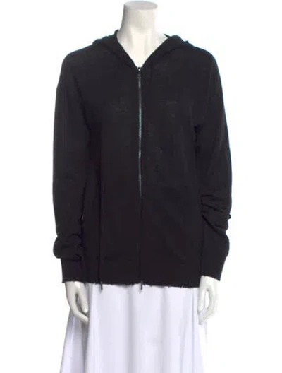 Pre-owned Zadig & Voltaire Cashmere V-neck Sweater In Black