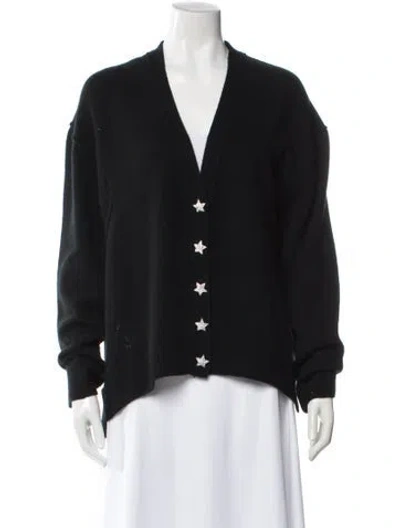 Pre-owned Zadig & Voltaire Cashmere V-neck Sweater In Black