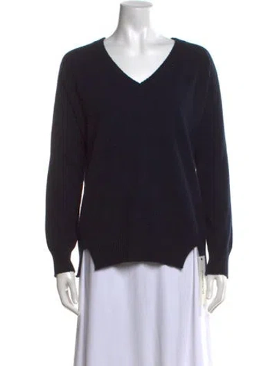 Pre-owned Zadig & Voltaire Cashmere V-neck Sweater In Black