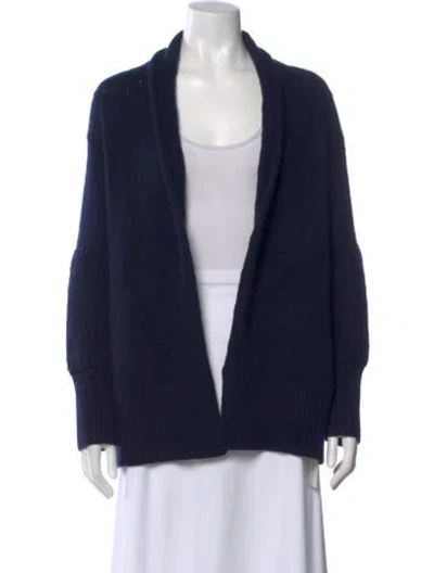 Pre-owned Zadig & Voltaire Cashmere V-neck Sweater In Blue