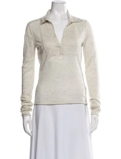 Pre-owned Zadig & Voltaire Cashmere V-neck Sweater In Grey