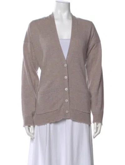 Pre-owned Zadig & Voltaire Cashmere V-neck Sweater In Pink