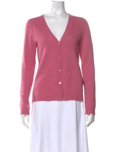 Pre-owned Zadig & Voltaire Cashmere V-neck Sweater In Pink