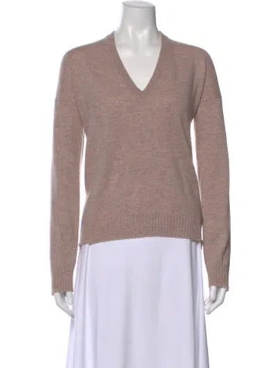 Pre-owned Zadig & Voltaire Cashmere V-neck Sweater In Pink