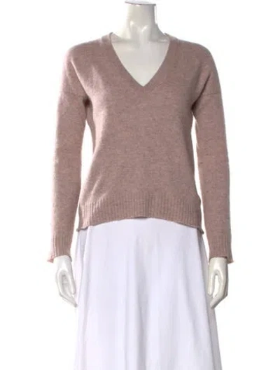 Pre-owned Zadig & Voltaire Cashmere V-neck Sweater In Pink