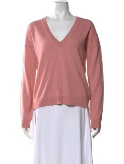 Pre-owned Zadig & Voltaire Cashmere V-neck Sweater In Pink