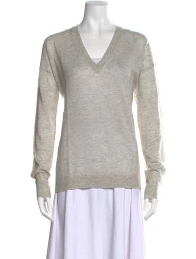 Pre-owned Zadig & Voltaire Cashmere V-neck Sweater W/ Tags In Gray