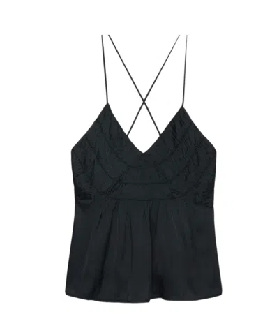 Zadig & Voltaire Cayonne Satin Camisole In Black