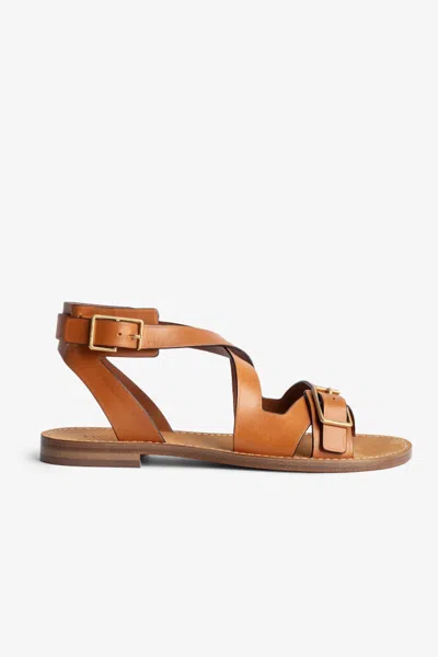 Zadig & Voltaire Cecilia Caprese Sandals In Brown