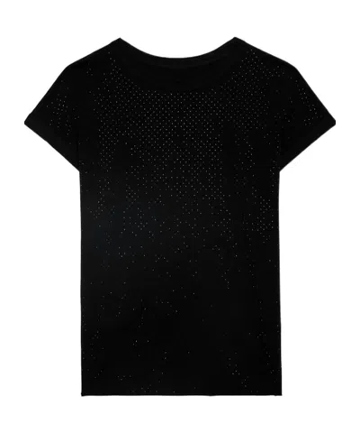 Zadig & Voltaire Cecilia Crystal-embellished T-shirt In Black