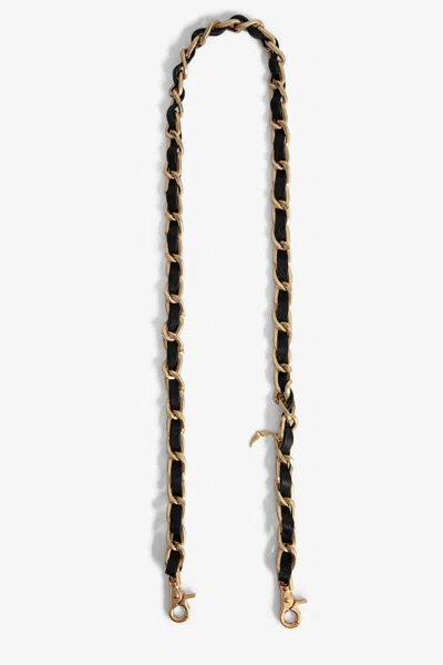 Zadig & Voltaire Chain And Leather Shoulder Strap In Black