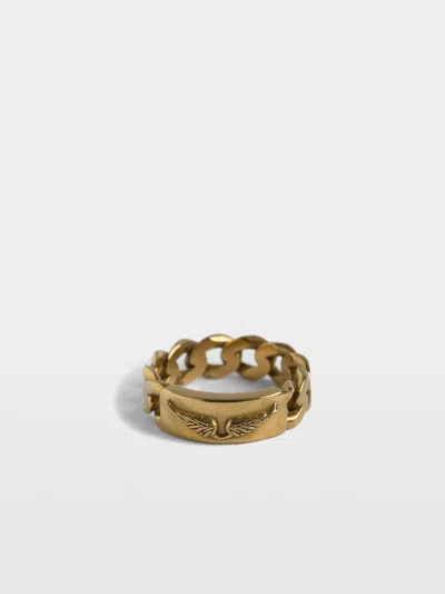Zadig & Voltaire Chain Ring In Gold