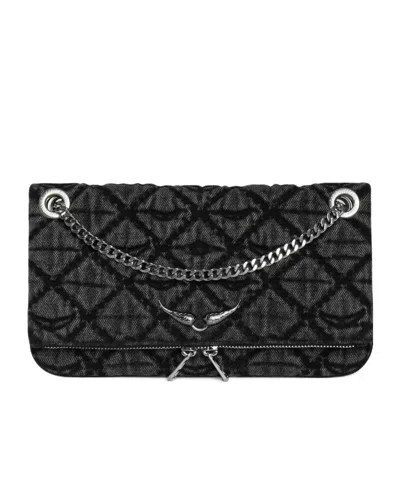Zadig & Voltaire Chain Shoulder Bag In Gray