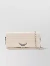 Zadig & Voltaire White Leather Rock Nano Shoulder Bag In Neutral