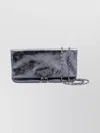 Zadig & Voltaire Chain Strap Shoulder Bag With Metallic Detail In Gray