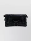 Zadig & Voltaire Chain Strap Shoulder Bag With Studded Detail In Black