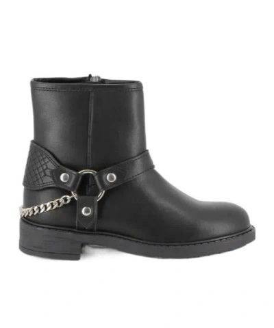 Zadig & Voltaire Kids' Chain-embellished Ankle Boots In Black