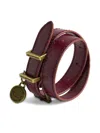 Zadig & Voltaire Charm-detail Buckle-design Bracelet In Burgundy