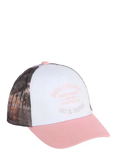 Zadig & Voltaire Chic Cotton Hat For Girls In Pink