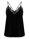 Zadig & Voltaire Christy Strass Crepe De Chine Cami In Black