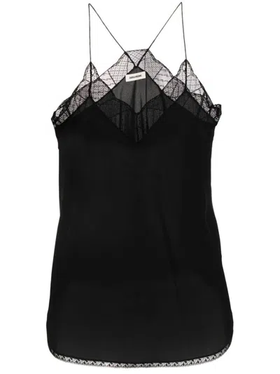 Zadig & Voltaire Zadig&voltaire Christy Cdc Perm Clothing In Black